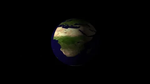 The globe rotates 360 degrees. Orbit of planet earth Stock Footage 277638428