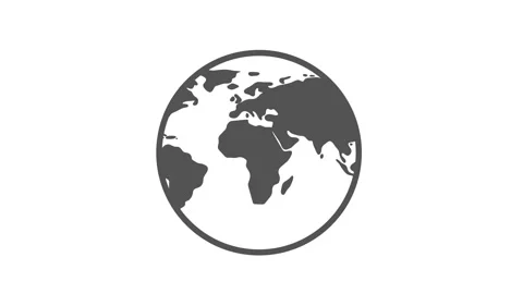 The globe rotates around itself. Modern lines. 2D animation. Stock Footage 256216401