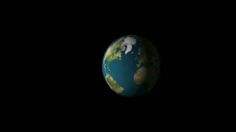 Globe rotates on black background Stock Footage 10822126