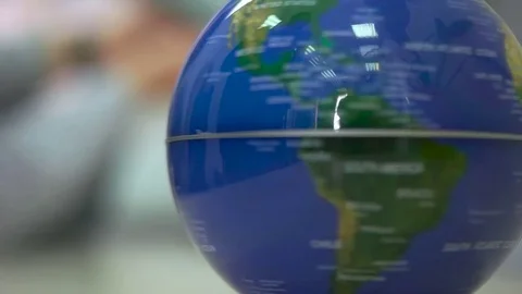 The globe rotates close up Stock Footage 75428650