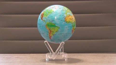 The globe rotates on its axis Stock Footage 145203073