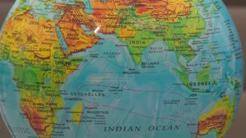The globe rotates on its axis Stock Footage 145203150