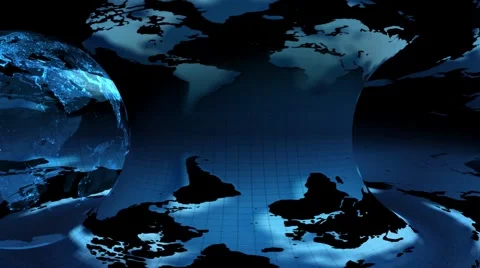 Globe rotates on the left side Stock Footage 56645328