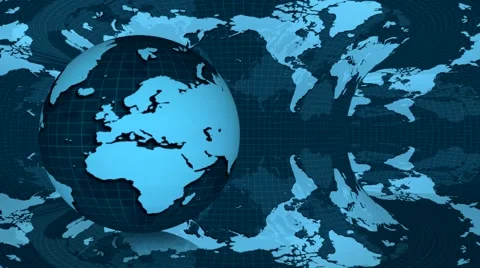 Globe rotates on the left side Stock Footage 56645676