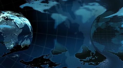 Globe rotates on the left side Stock Footage 56645690