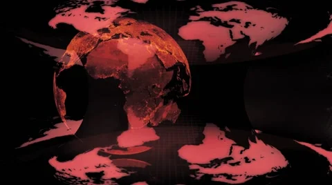 Globe rotates on the left side Stock Footage 56645760
