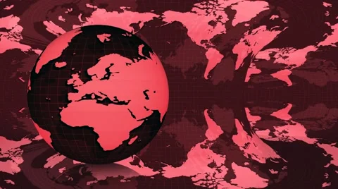 Globe rotates on the left side Stock Footage 56645761