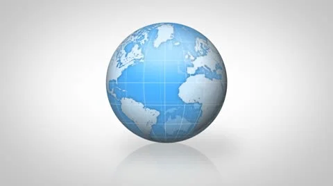 Globe rotating on white Stock Footage 8906798