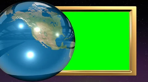 Globe Rotation and green Stock Footage 66864786