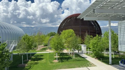 Globe of Science and Innovation at CERN Stock Footage 321704416