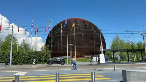 Globe of Science and Innovation at CERN Stock Footage 321704747