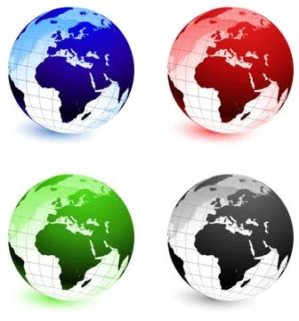 Globe Set Stock Photos