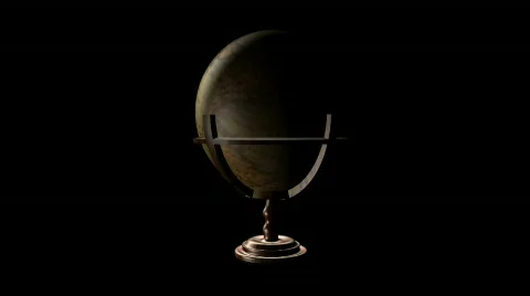 Globe in shadow Stock Footage 339075