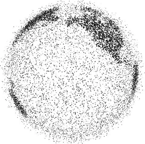 Globe shape, World map created from scattered dots. Vector illustration イラスト素材