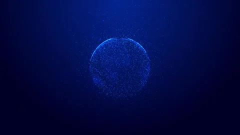 Globe Shattering Into Digital Particles Stock Footage 314191662