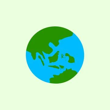 Globe showing map of Indonesia. Design elements illustration of earth and map. Stock Illustration
