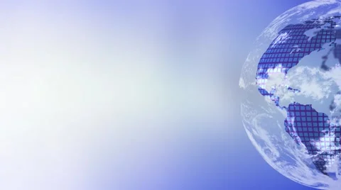 Globe Side Loop Purplish Blue Stock Footage 43378383