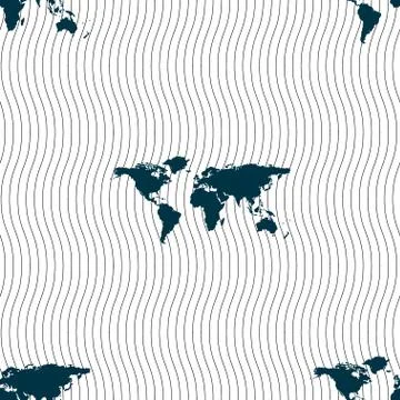 Globe sign icon. World map geography symbol. Seamless pattern with geometric tex イラスト素材