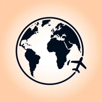 Globe sign symbol Stock Illustration