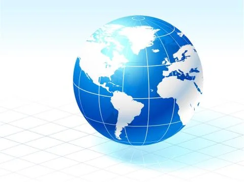 Globe on simple background Stock Illustration