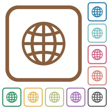 Globe simple icons Stock Illustration