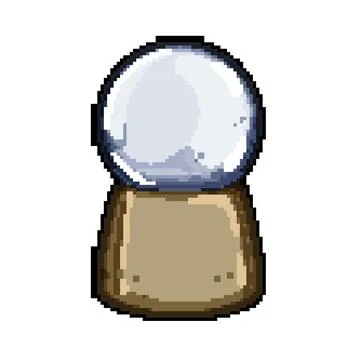 Globe snow ball pixel art vector illustration Stock Illustration