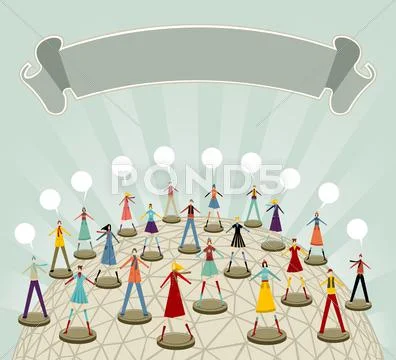 Globe social media network at xmas time Stock Illustration