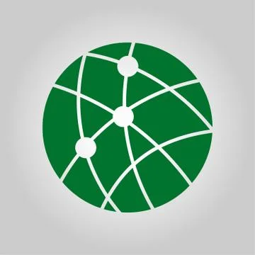 Globe social network vector icon イラスト素材