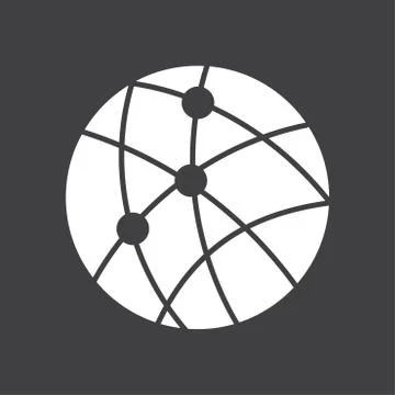 Globe social network vector icon イラスト素材