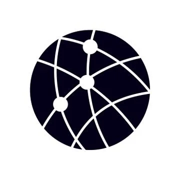 Globe social network vector icon 스톡 일러스트