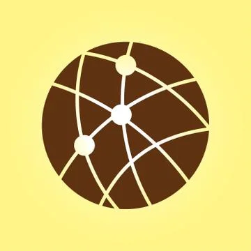 Globe social network vector icon イラスト素材