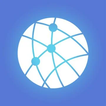Globe social network vector icon 스톡 일러스트