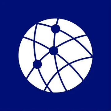 Globe social network vector icon Illustrazione stock