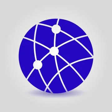 Globe social network vector icon Illustrazione stock