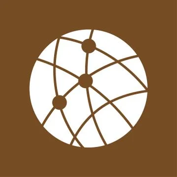 Globe social network vector icon Stock Illustration