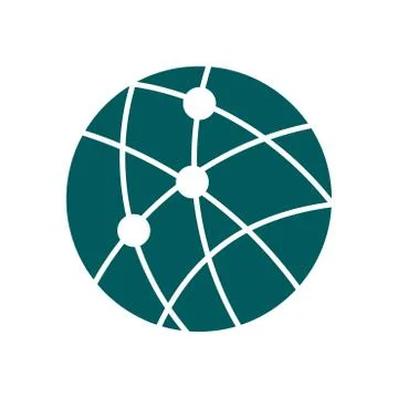 Globe social network vector icon. イラスト素材