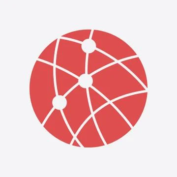 Globe social network vector icon イラスト素材