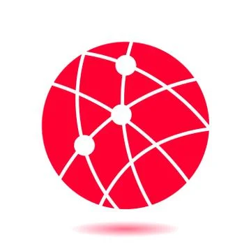 Globe social network vector icon. Stock Illustration