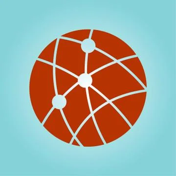 Globe social network vector icon. イラスト素材