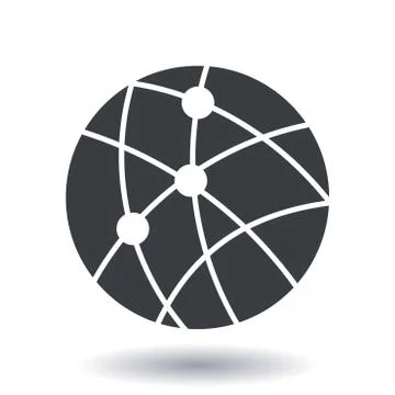 Globe social network vector icon. イラスト素材