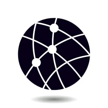 Globe social network vector icon. イラスト素材