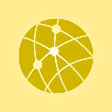 Globe social network vector icon. Illustrazione stock