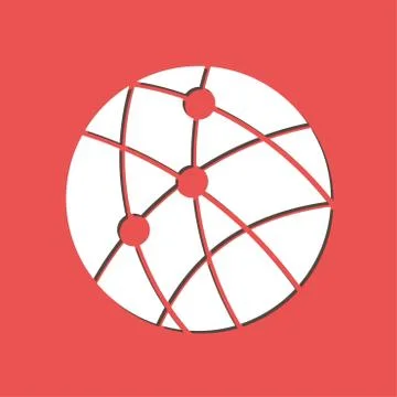 Globe social network vector icon. イラスト素材