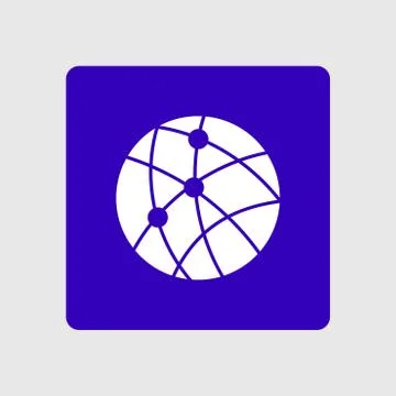 Globe social network vector icon. Stock Illustration