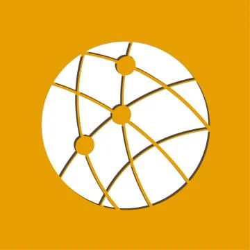 Globe social network vector icon. 스톡 일러스트