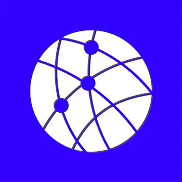 Globe social network vector icon. Stock Illustration