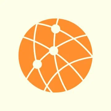 Globe social network vector icon. Illustrazione stock