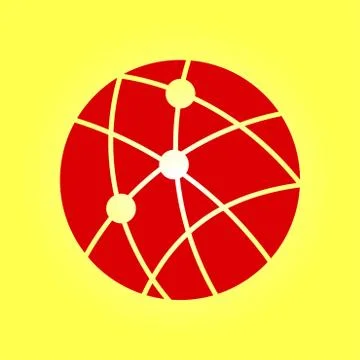 Globe social network vector icon. 스톡 일러스트