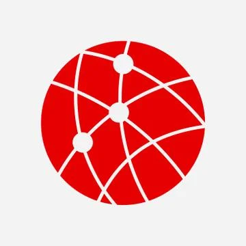 Globe social network vector icon. Stock Illustration