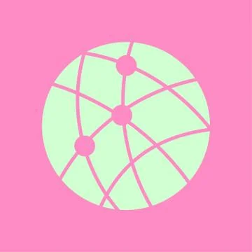 Globe social network vector icon. Stock Illustration